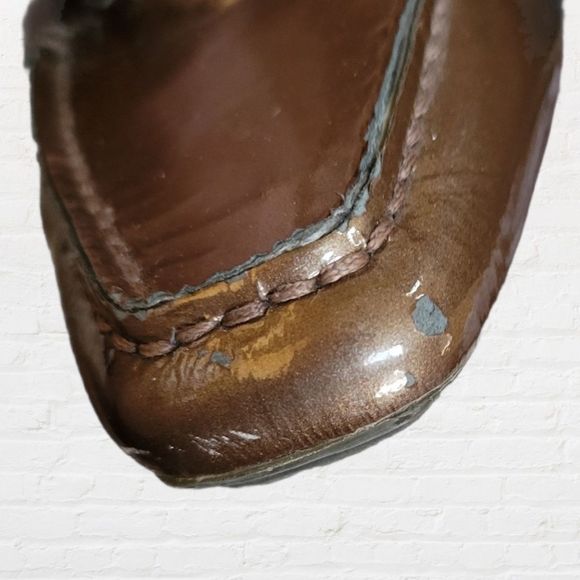 PRADA Dark Grey Patent Leather Loafers - Picture 4 of 6